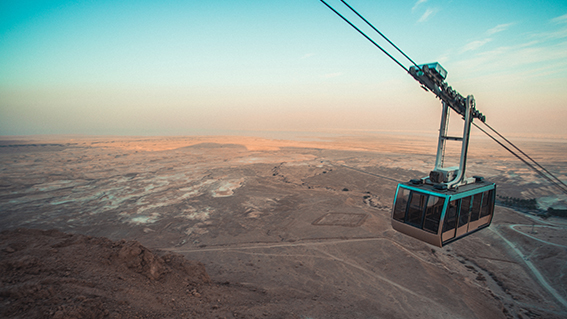 Masada Attractions - cable car 